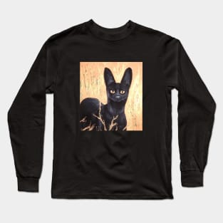 Black Serval Long Sleeve T-Shirt